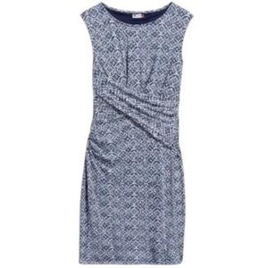 Kut from the Kloth Navy Geometric Midi Dress